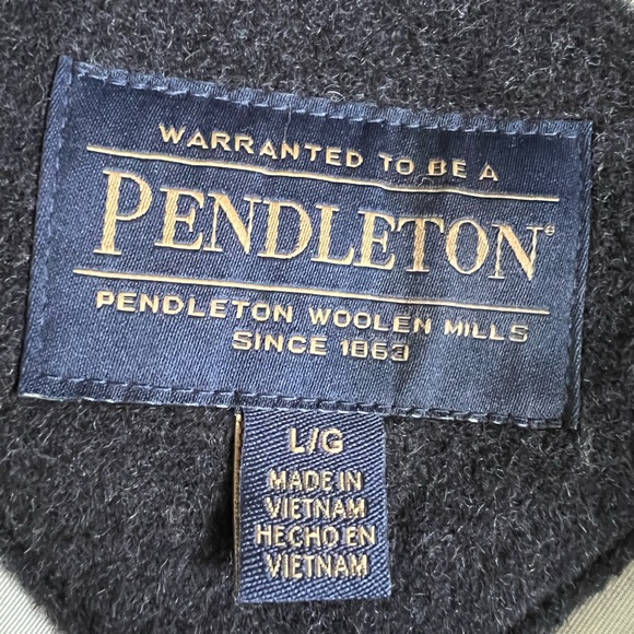 Pendleton Womens L Dark Gray Wool Campbell Coat w Glacier Park Lining Warm Zip - Picture 14 of 15